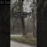 Ukrainian Soldier Destroyed Russian FPV Drone Seconds Before It Strikes #warinukraine
