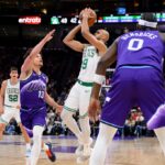 Derrick White’s record-setting block party powers Celtics past Jazz