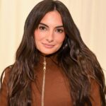 Paige DeSorbo Wows in Sheer Thigh Slit Dress