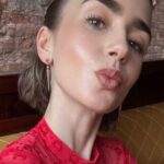 Lily Collins’ All-Red Ensemble Uniquely Works in Her Favor