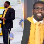 Ex-Warriors champion Festus Ezeli goes viral for wild TV outfit