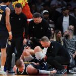 Nikola Jokić injury: Nuggets star leaves game with left knee injury