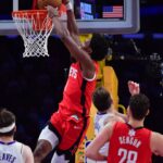Thompson’s 26 points lead Rockets to 119-96 win over Doncic, Lakers