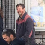 Brad Pitt is bloodied and bruised as he gets to work on the set of his new movie The Riders in Greece