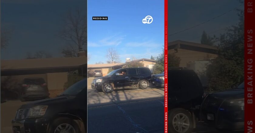 VIDEO: Officers attempt pit maneuver on suspect’s vehicle in Redding, California