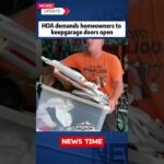 HOA demands homeowners to keep garage doors open #news #shorts