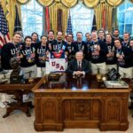 USA men’s hockey team visits The White House