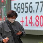 Shares fall in Japan, while most of Asia’s markets are shut for the Lunar New Year holiday