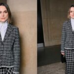 Keira Knightley Styles Wintery Skirt Suit for Erdem Fall 2026 Show