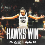 No. 13 Iowa women defend home court in spectacular fashion; defeat No. 6 Michigan 62-44 at CHA