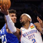 NBA: Oklahoma City Thunder first team to book play-off place after win over Orlando Magic