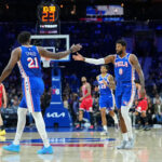 Joel Embiid, Paul George combine for 63 in first game back as Sixers score most points in 56 years during win over Bulls