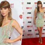 Taylor Swift shines in showgirl-worthy corset on iHeartRadio Music Awards 2026 red carpet