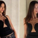 German Model Celine Bethmann Makes a Statement in Fashion-Forward Halter Top