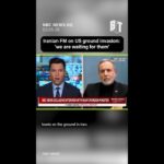 Iranian FM on US ground invasion: ‘We are waiting for them’