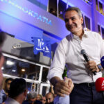 Greece’s conservative party wins majority in landslide election victory