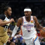 Gilgeous-Alexander scores 40, LeBron breaks NBA appearance record