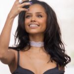 Tyla Goes Bold in Delicate-Strap Dress During Paris Fashion Week Appearance