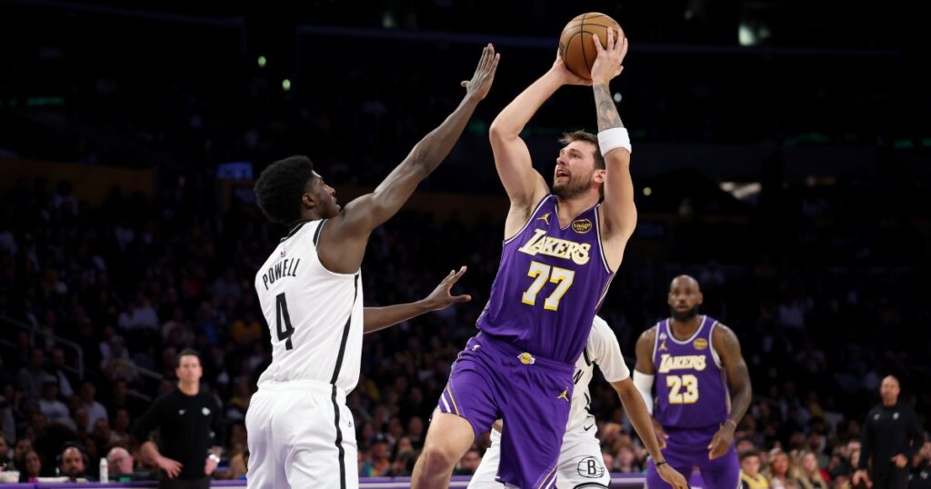 Doncic facing one-game ban after technical foul in Lakers win against Nets | Basketball News