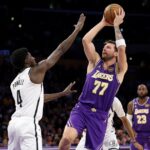 Doncic facing one-game ban after technical foul in Lakers win against Nets | Basketball News