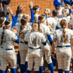 KU softball wins Wednesday matinee in walk-off fashion