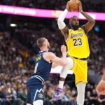 LeBron James breaks the NBA career field goals record in the Lakers’ 120-113 loss to the Nuggets