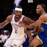 NBA: Oklahoma City Thunder 104-97 Golden State Warriors: Shai Gilgeous-Alexander closes on Wilt Chamberlain record