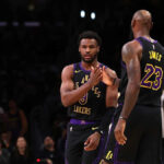 Lakers’ Bronny, LeBron James make NBA history with father-son assist
