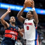 Pistons push past Wizards 117-95 in their first game without Cade Cunningham