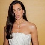 Dua Lipa’s White Dress Channels a Napkin