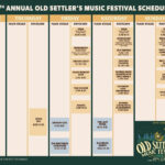 Old Settler’s Music Festival Announces Daily Schedule, Workshops & Special Programming
