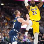 LeBron James breaks the NBA career field goals record in the Lakers’ 120-113 loss to the Nuggets