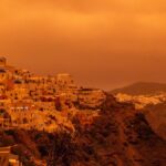 Greece holiday nightmare as Santorini turns ORANGE after Saharan dust storm