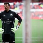 Revealed: Fitness update on Aston Villa goalkeeper Emi Martinez ahead of Europa League clash with Bologna – and reason he withdrew from Nottingham Forest clash in the warm-up