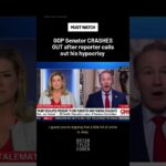 GOP Senator CRASHES OUT after reporters calls out his hypocrisy