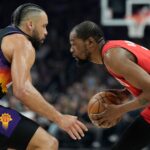 Kevin Durant scores 24 in his return to Phoenix, leads the Rockets past the Suns 119-105