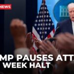 Trump says US to ‘suspend bombing and attack of Iran’ for two weeks