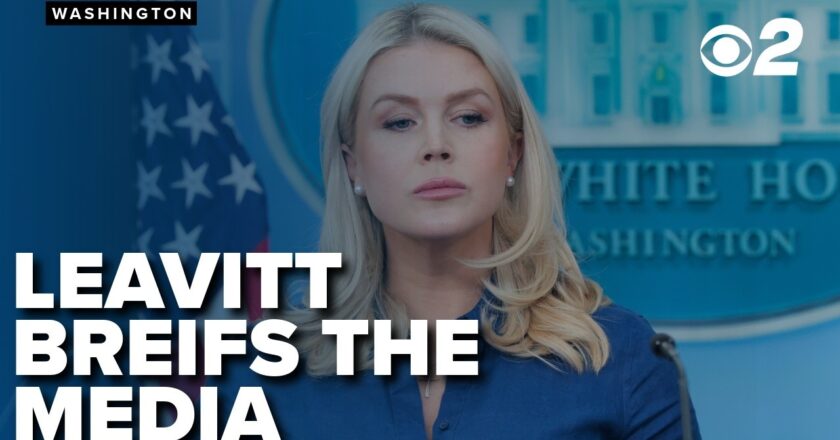 White House Press Secretary Karoline Leavitt briefs the media