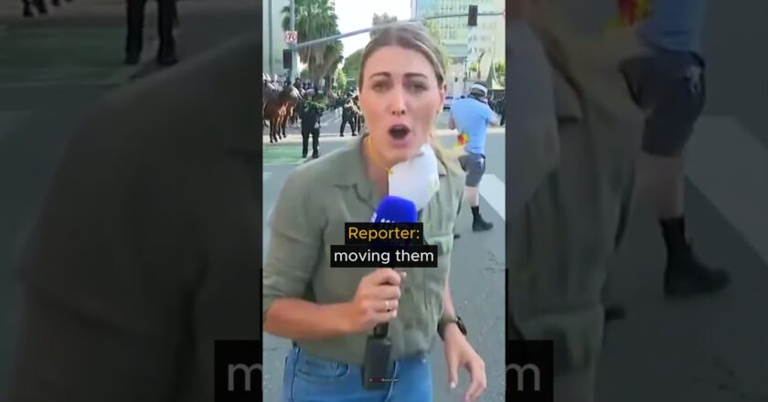 Reporter Hit While Reporting Live 🚔🫣