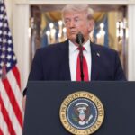 Oil surges and US stock futures fall after Trump offers no clear timeline to end war in Iran