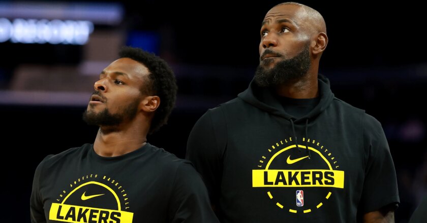 LeBron, Bronny James record first son-to-father assist in NBA history