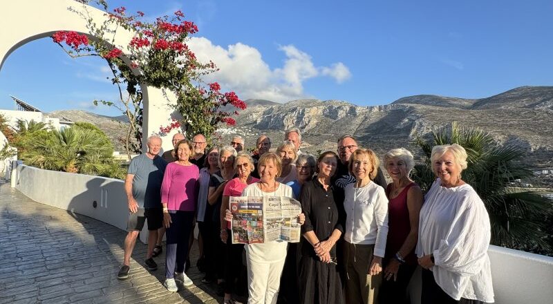 Traveling yogis strike a pose in Greece
