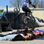 Horizon Science Academy of Lorain students watch BMX exhibition