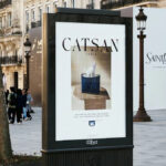 No, this isn’t high fashion art, it’s an ad for cat litter