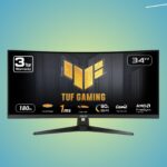 ASUS TUF Gaming 34-inch Ultra-Wide Curved Monitor falls to $329.99
