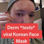 @denverskindoc Is this viral Korean Face mask worth it? I went full on SCIENCE N…